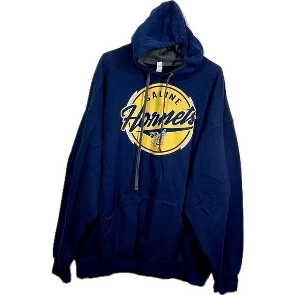 Vintage hoodie men’s size 3x saline, hornets, long sleeve, graphic hoodie - Picture 1 of 6
